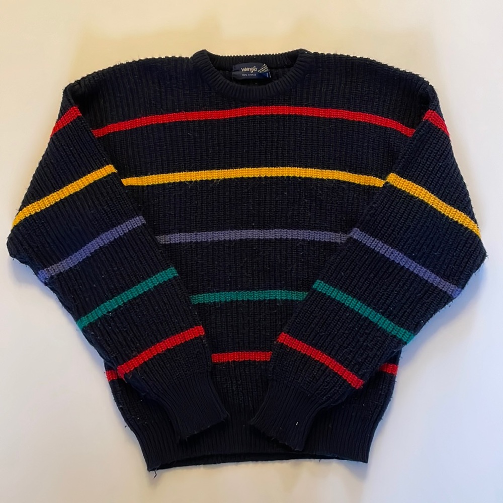 *NOT FOR SALE*  RAINBOW GRANDPA SWEATER *WRANGLER*